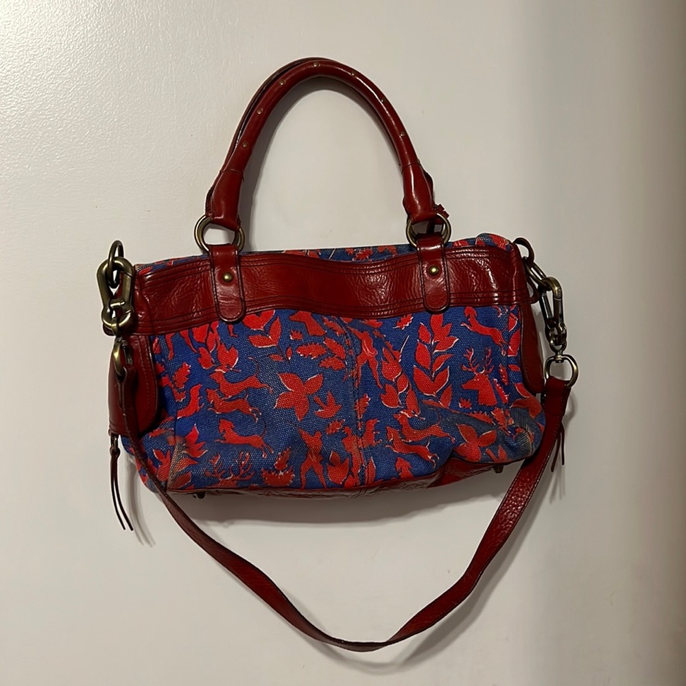 Hayden Harnett limited edition leather and canvas bag, handles/cross body strap